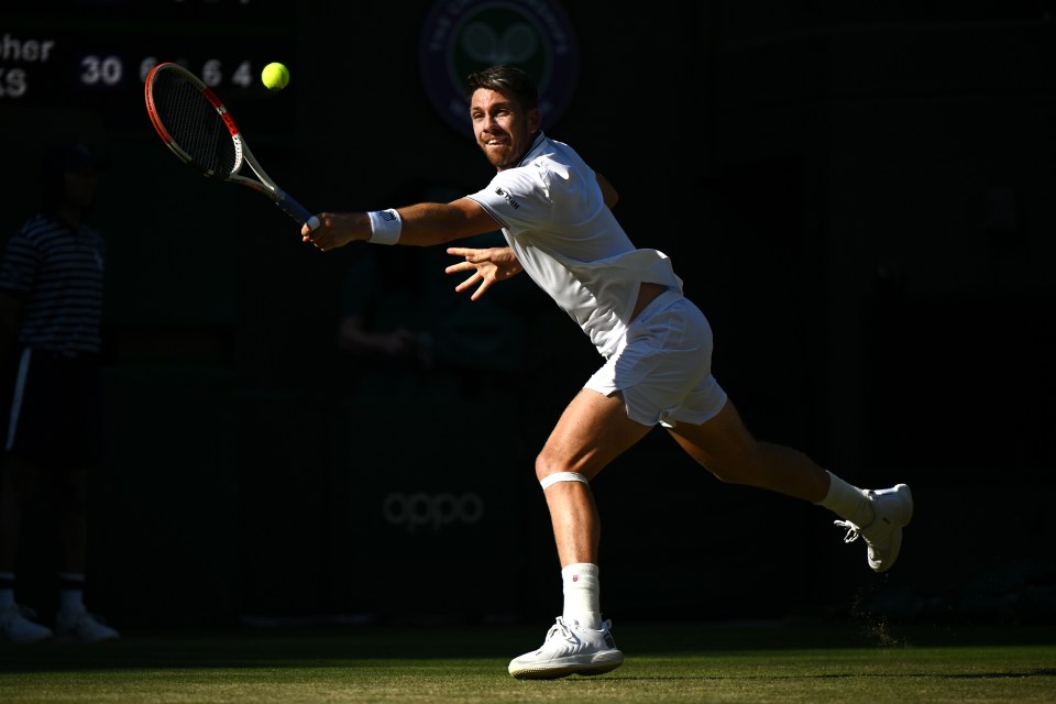 Cameron Norrie was back in action against Christopher Eubanks in round two of Wimbledon