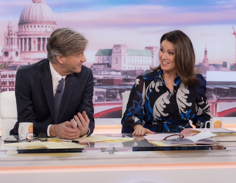 Editorial use only Mandatory Credit: Photo by Ken McKay/ITV/Shutterstock (13748256ck) Richard Madeley, Susanna Reid ‘Good Morning Britain’ TV show, London, UK – 31 Jan 2023