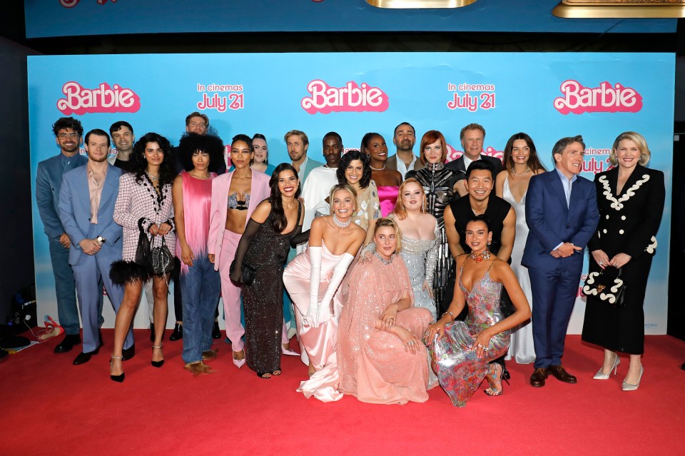 Chris posed with the cast after landing the role