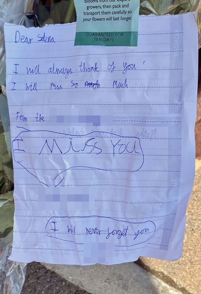 A heartbreaking note was left at the scene