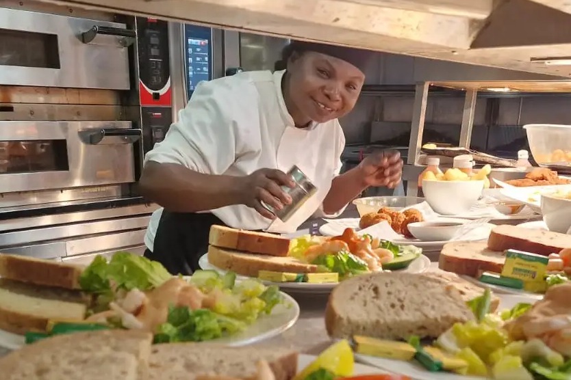 Gifty Mensah left a job in a care home to qualify as a grill chef on Whitbread’s fast-track 20-day scheme