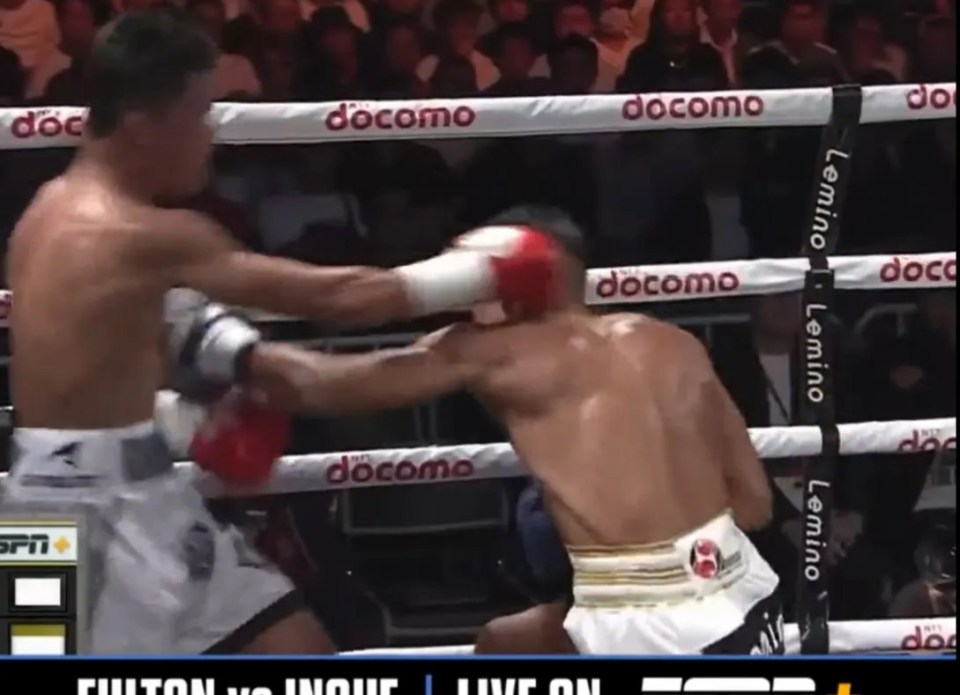 Baldonado suffered a delayed reaction to the shot before hitting the canvas