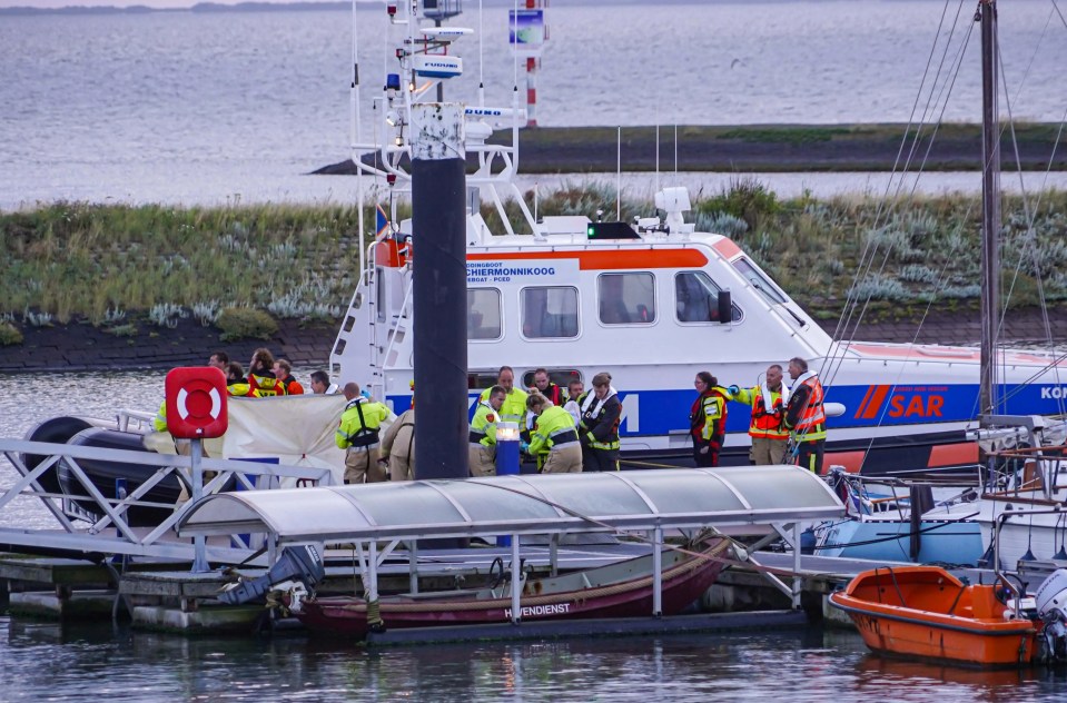 The crew were evacuated to the nearby Dutch port of Lauwersoog