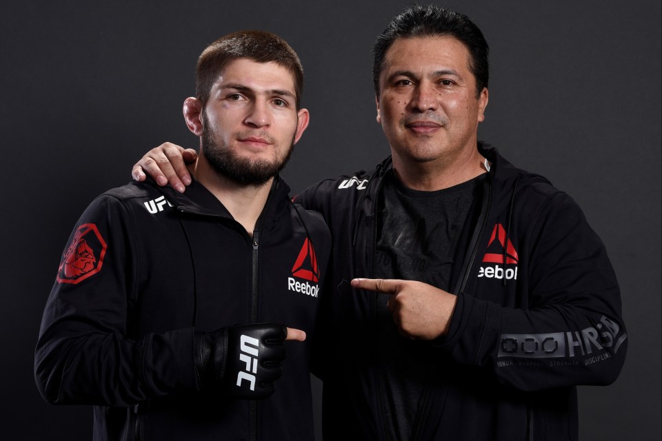 Khabib's coach Javier Mendez, right, says the Russian was close to making a return