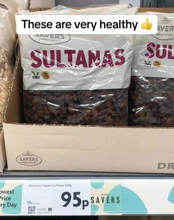 He also some sultanas for 95p