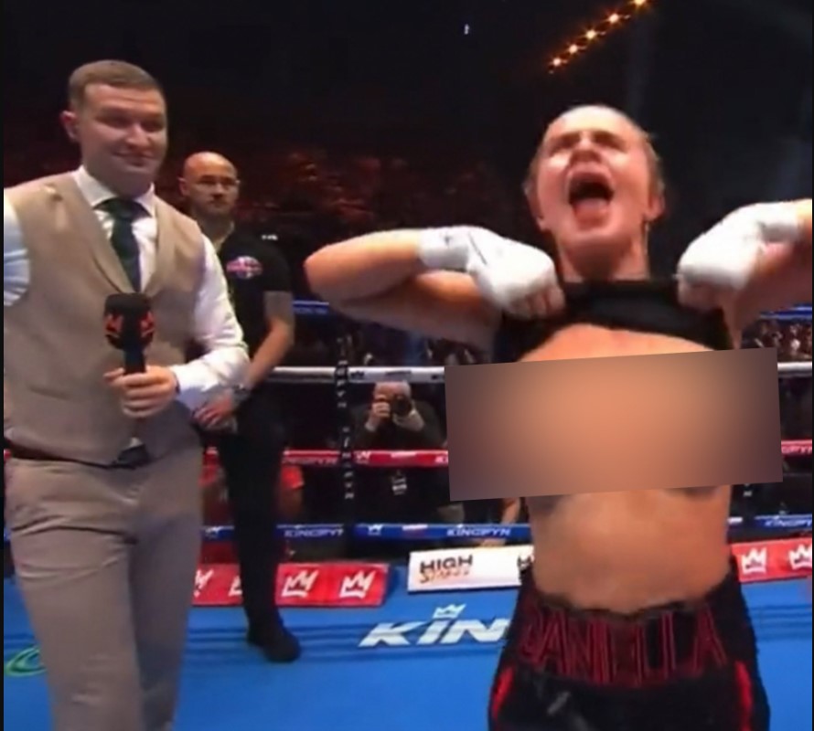 Daniella Hamsley flashed her boobs after her win