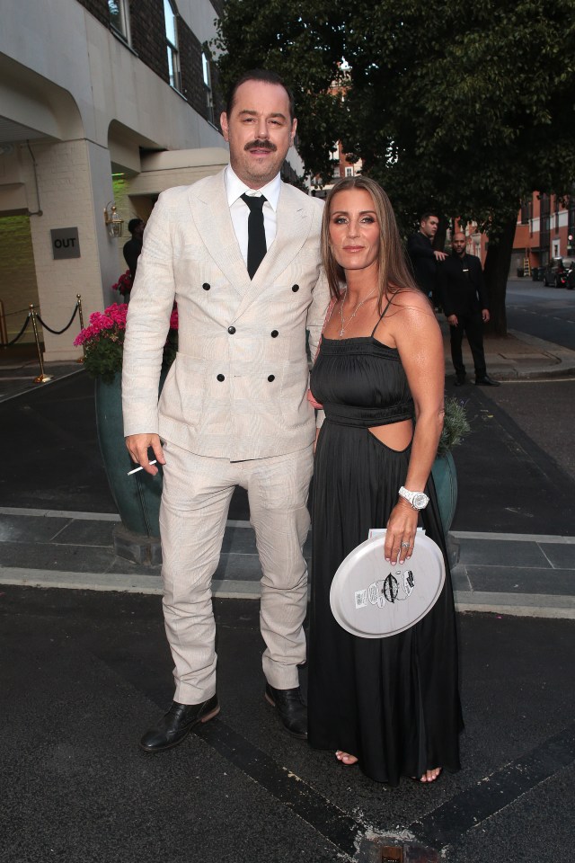 Danny stepped out with wife Jo Mas, who looked elegant in a black cut-out maxi dress