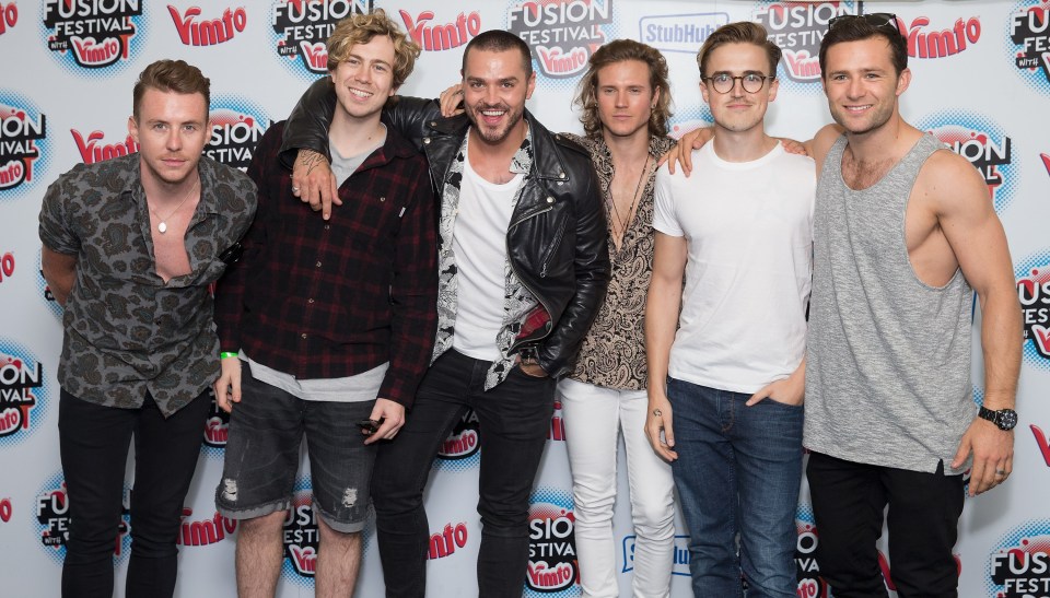 Busted singer Matt, third left, has faced drug addiction issues of his own