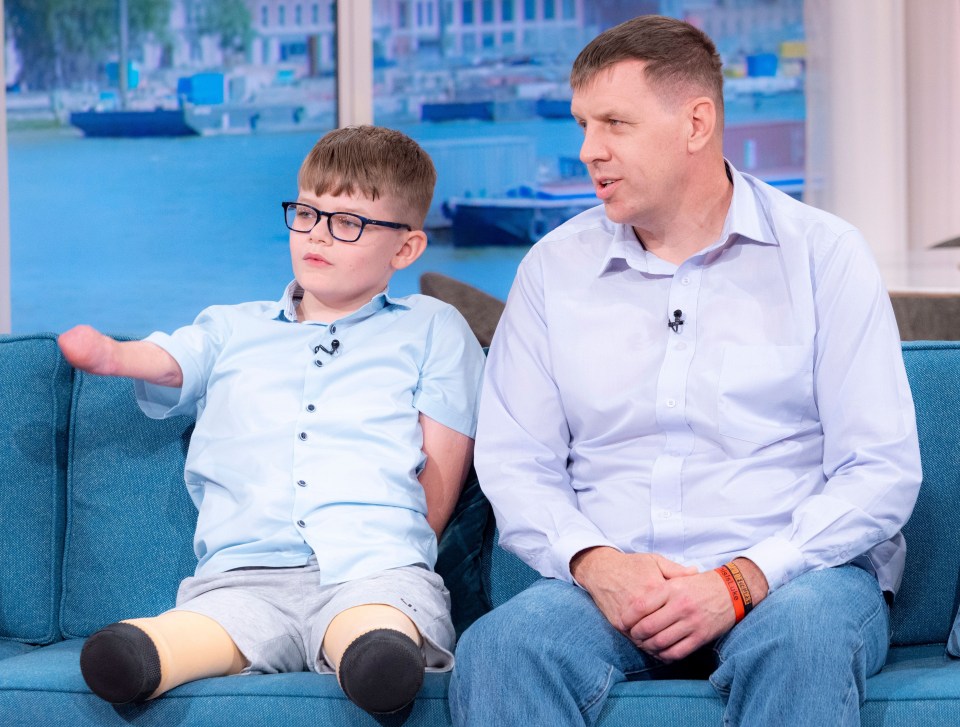 Luke Mortimer and his dad Adam appeared on This Morning