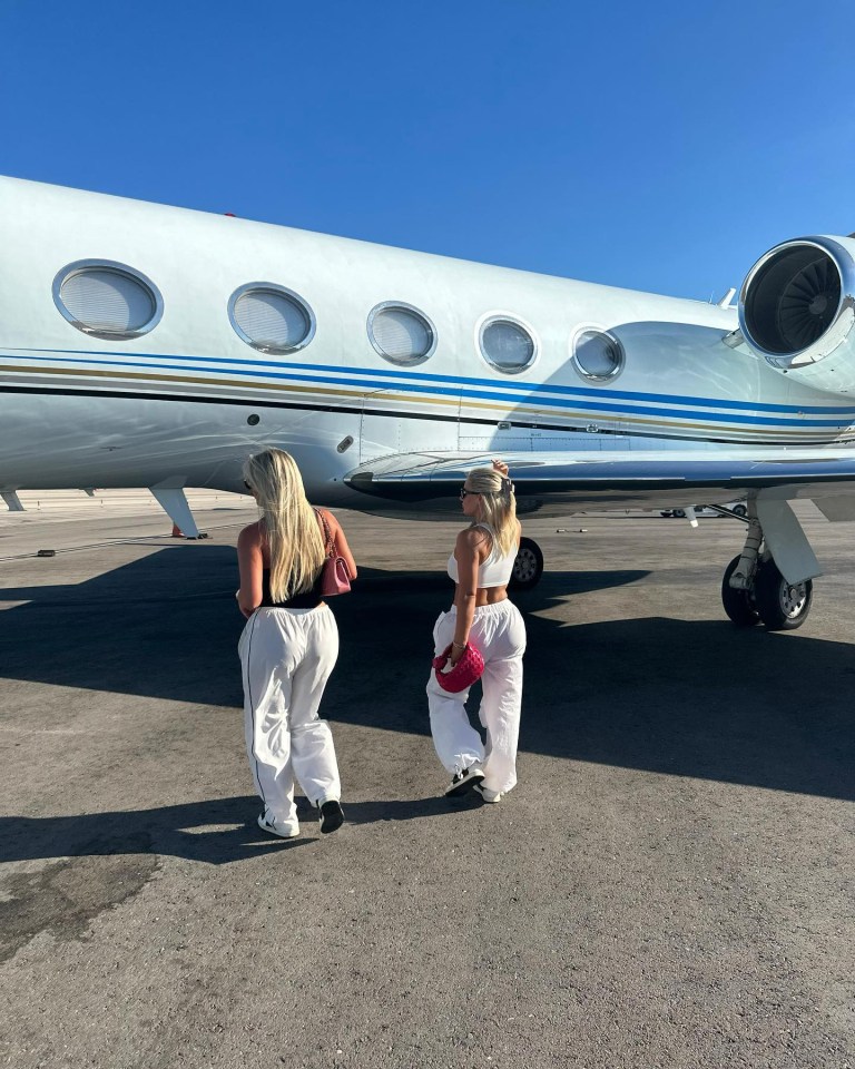 The star boarded a private jet in Las Vegas