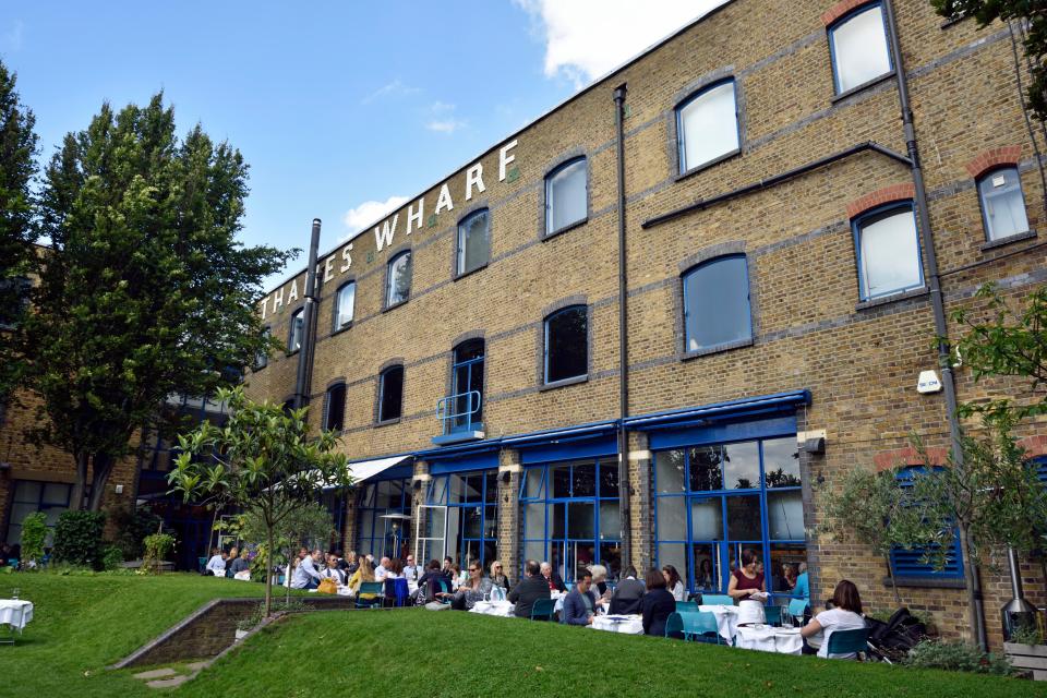 The famous trio dined at The River Café in Hammersmith