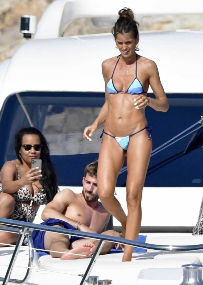 Brazilian Wag Izabel Goulart stripped down to a tiny bikini while on holiday