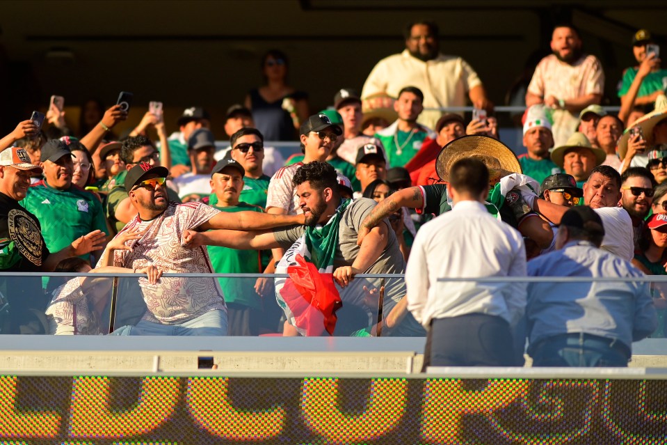 Fans got heated up as Mexico lost the Gold Cup game on Monday