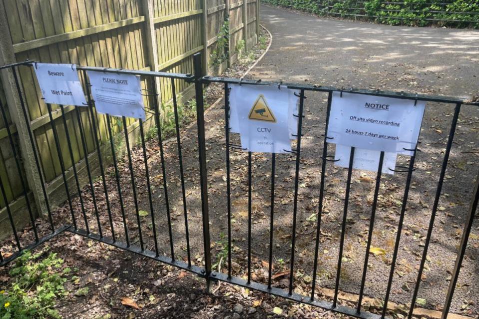 The businessman caused a furore by putting a fence on his driveway