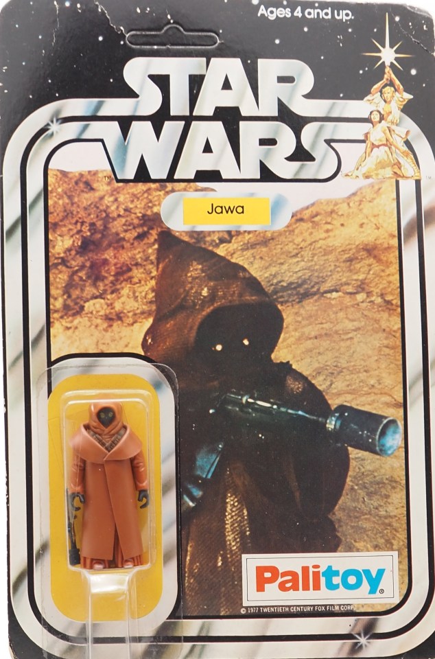 The Jawa figure is one of only around 10 to 15 surviving examples which have a brown vinyl cape