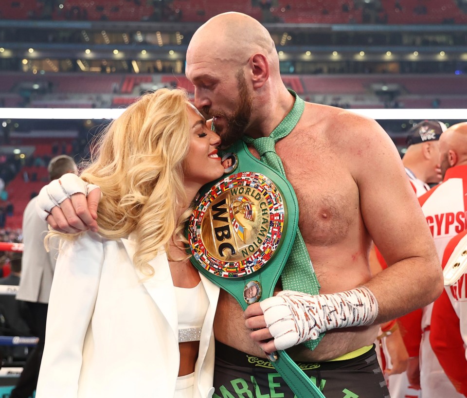 Brand and culture expert Nick Ede believes that boxers look for both beauty and success when choosing their other halves (pictured: Paris and Tyson Fury)