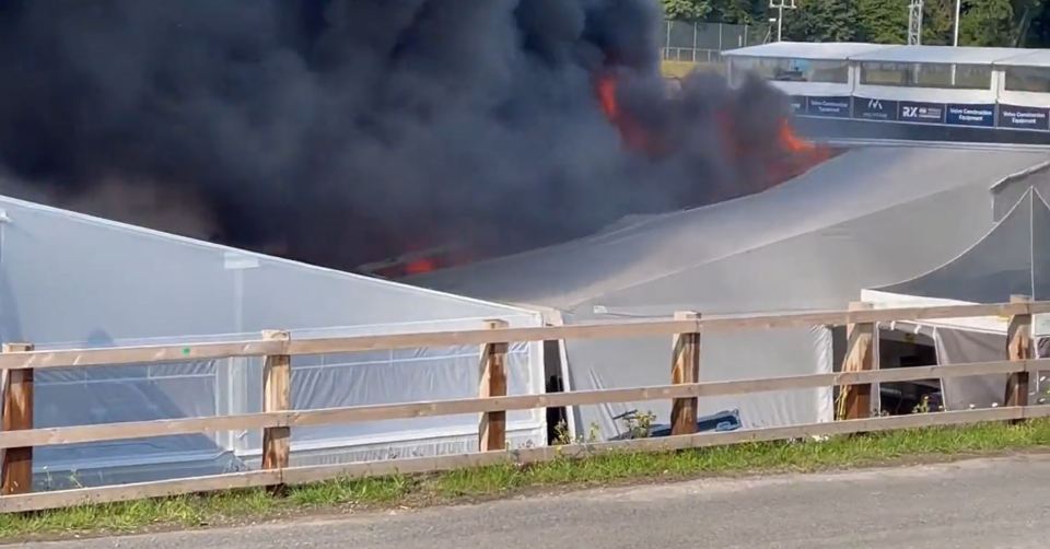 A fire has broken out at Lydden Race Circuit