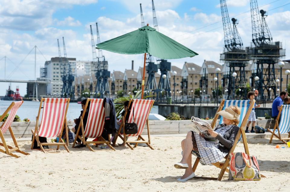 Visitors can reach the beach on a tube