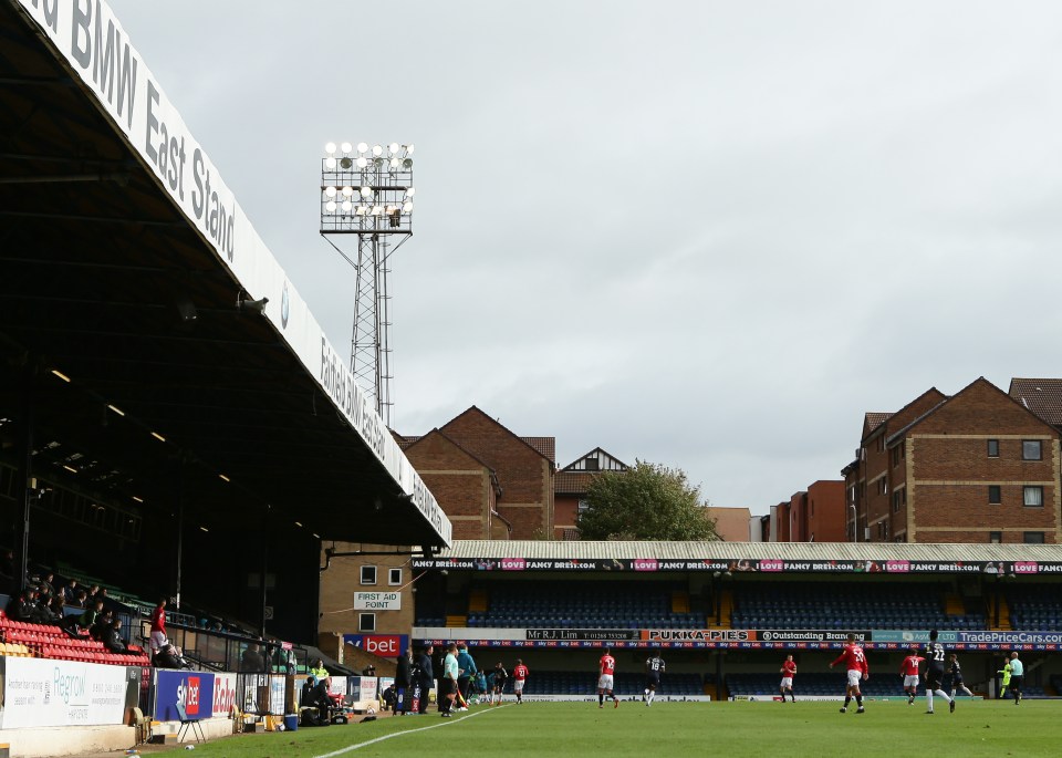 Flats overlook the stadium and can even see on to the pitch