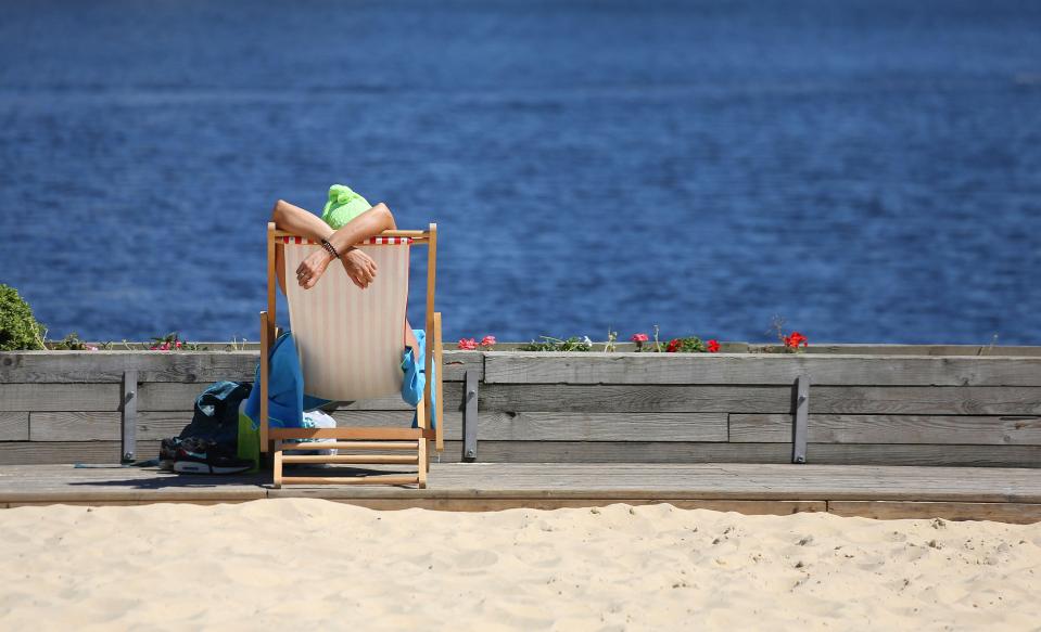 The beach at London's Royal Docks in Royal Victoria is gearing up for another year of fun