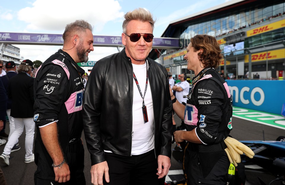 The couple were joined by her famous TV chef dad at Silverstone