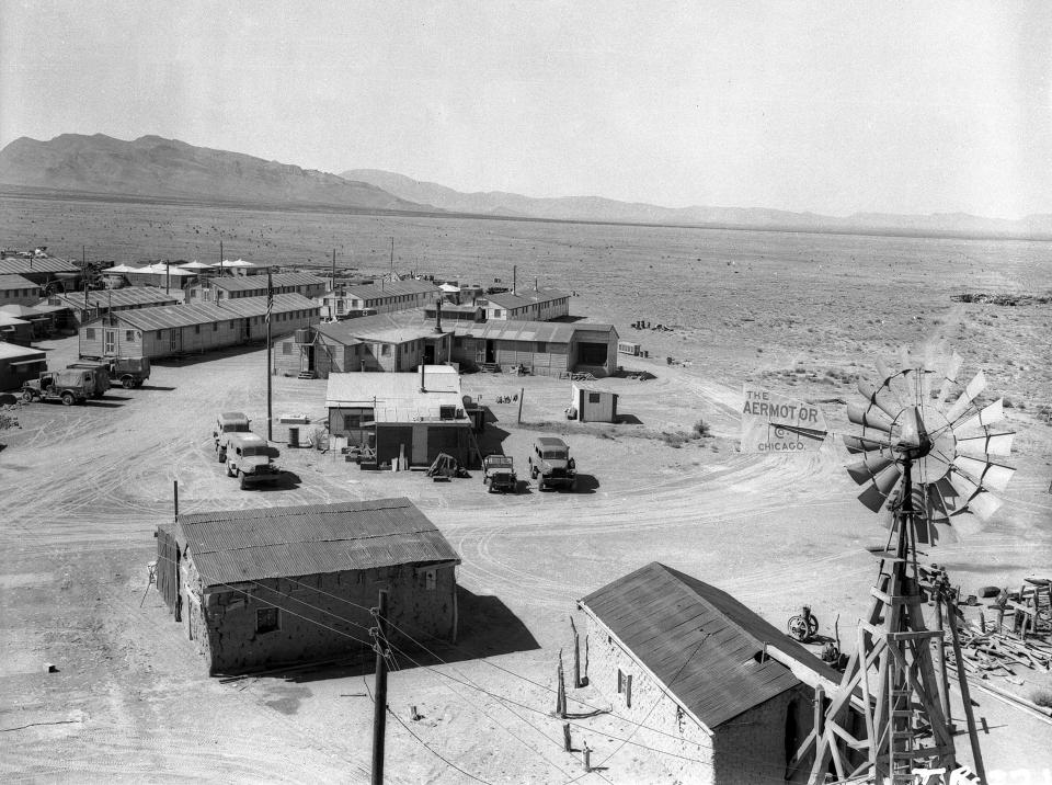 The vast expanse of desert used as the test site