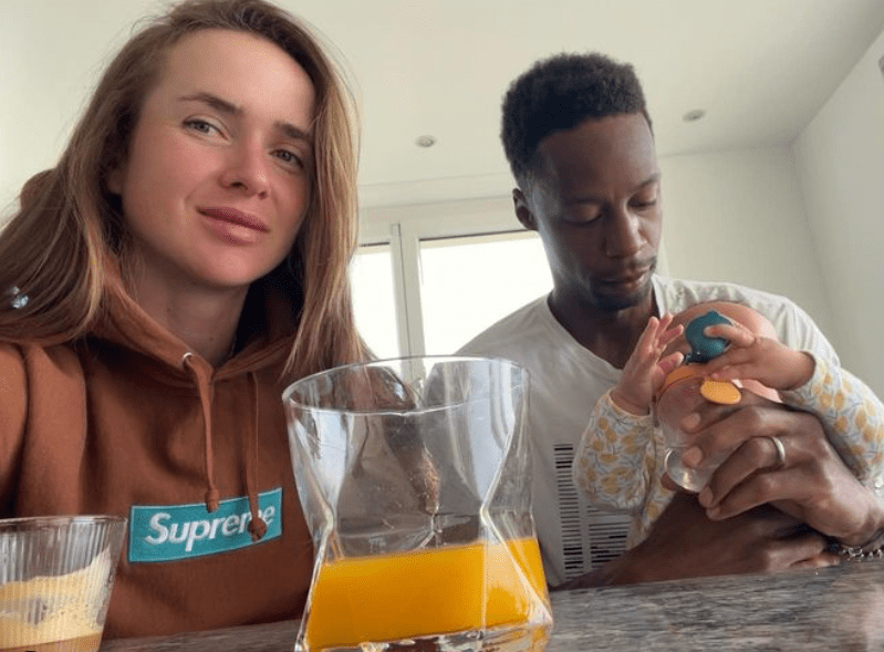 Elina Svitolina with her husband Gael Monfils