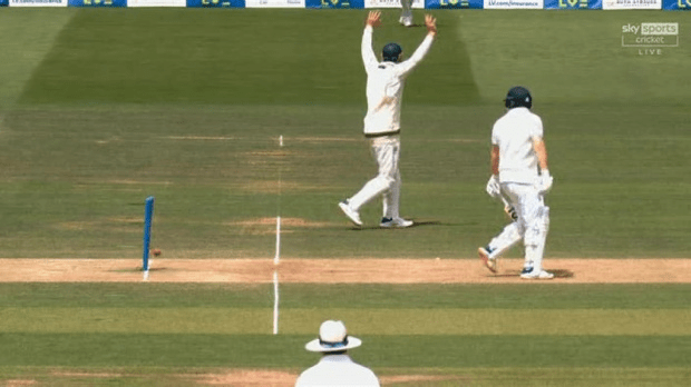 Bairstow was run out when he walked down the wicket following a bouncer