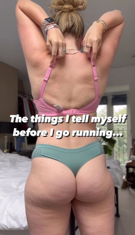 The new mum got candid about what she tells herself to get running