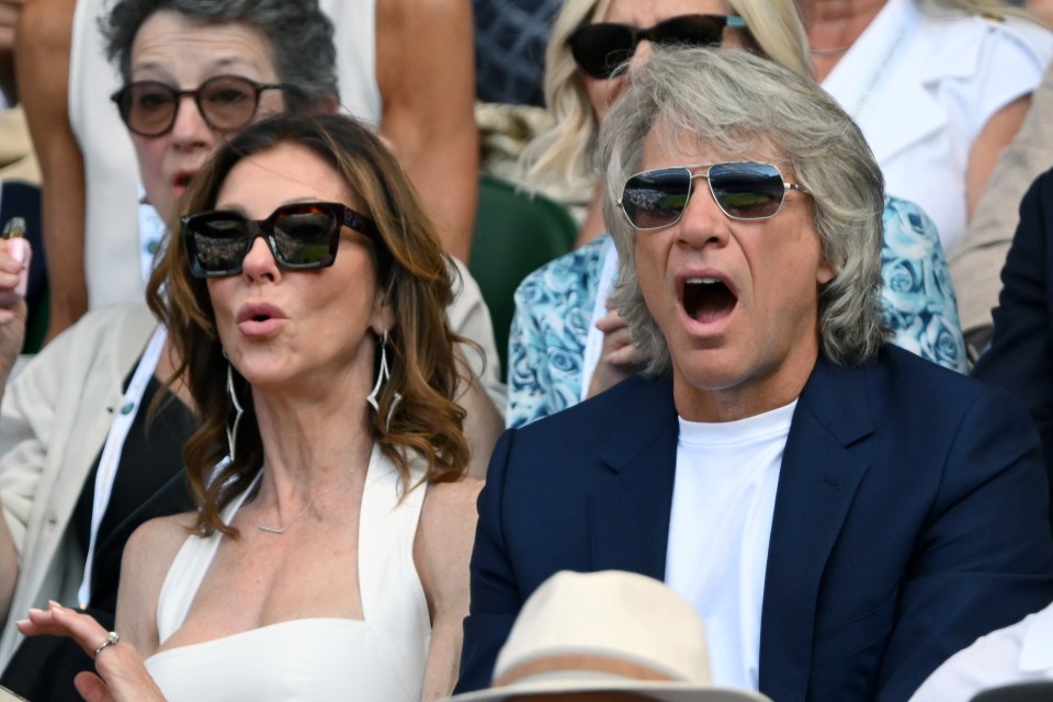 Rock legend Jon Bon Jovi was on court to watch the match