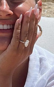 Molly-Mae couldn't stop smiling as she posed with her diamond ring