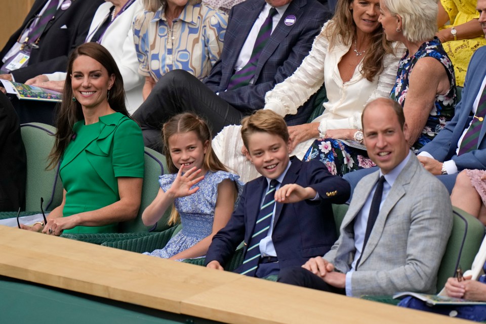 Kate watched the Wimbledon finals with Princess Charlotte, Prince George and William