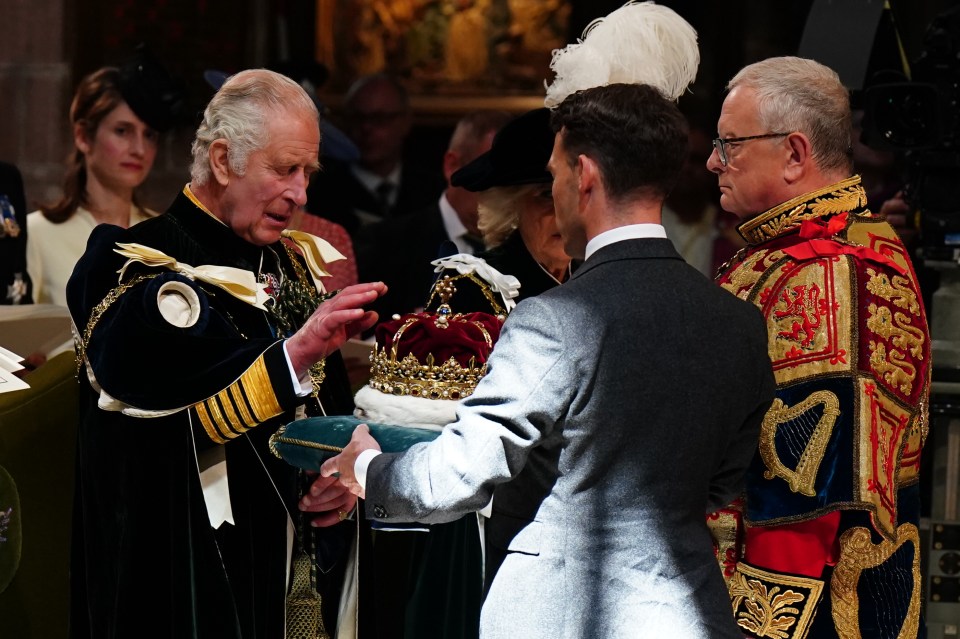 King Charles received Scotland’s crown jewels to mark his ­Coronation