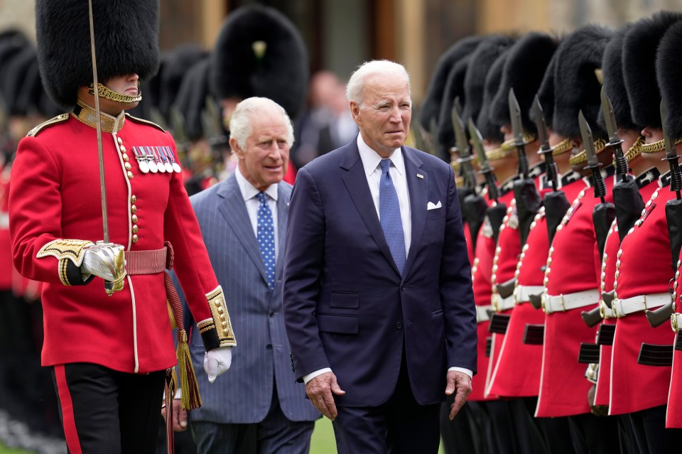 Joe Biden met with King Charles on a fleeting visit to Britain