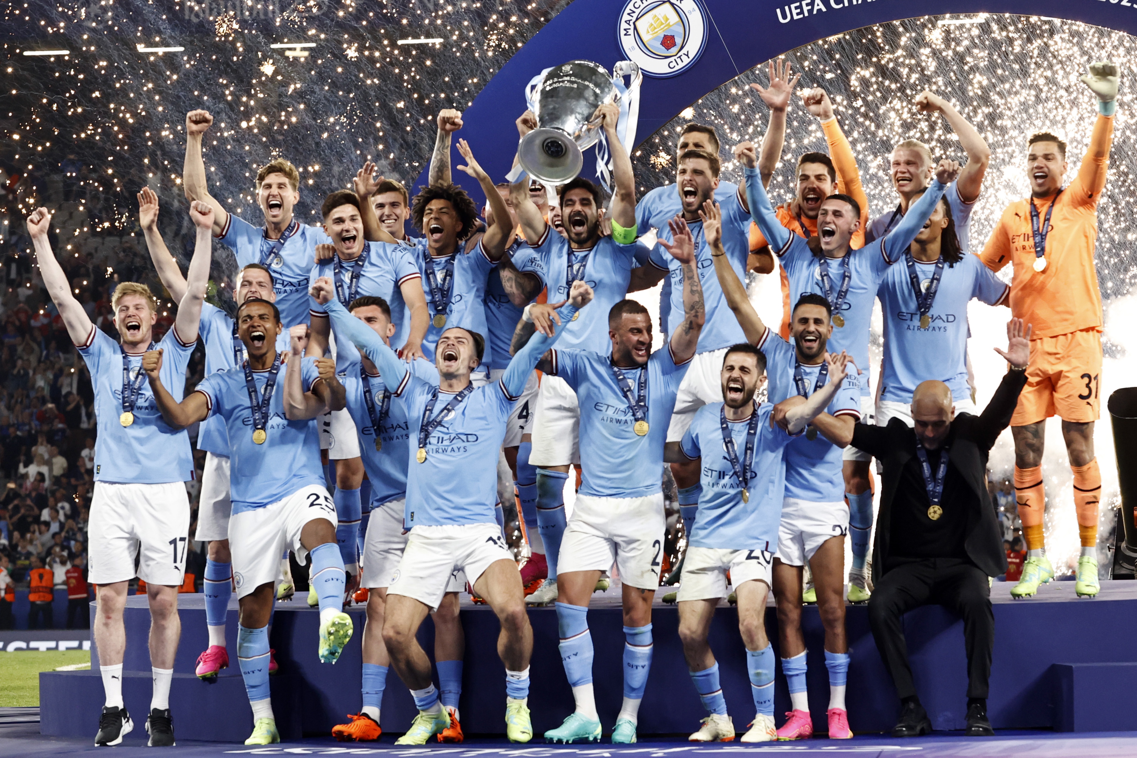 Manchester City won the Treble last season