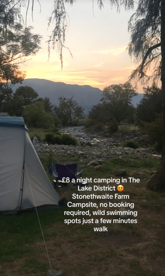 A TikTok user posted a video all about the stunning campsite