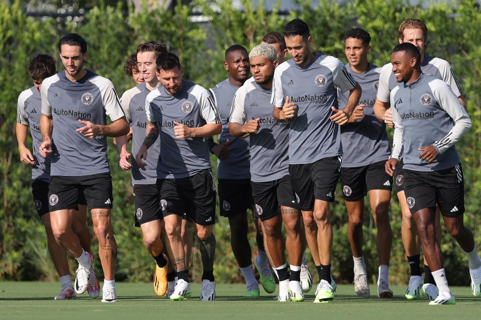 Messi and Sergio Busquets have trained alongside their team-mates at Inter Miami