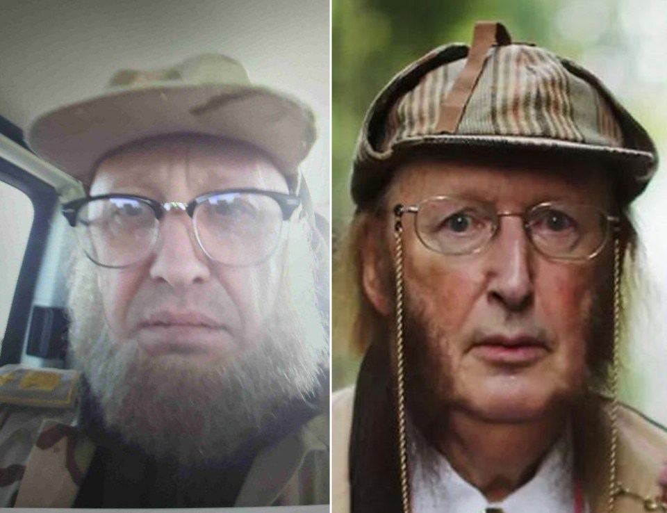 Wagner group psychopath Yevgeny Prigozhin and racing pundit John McCririck