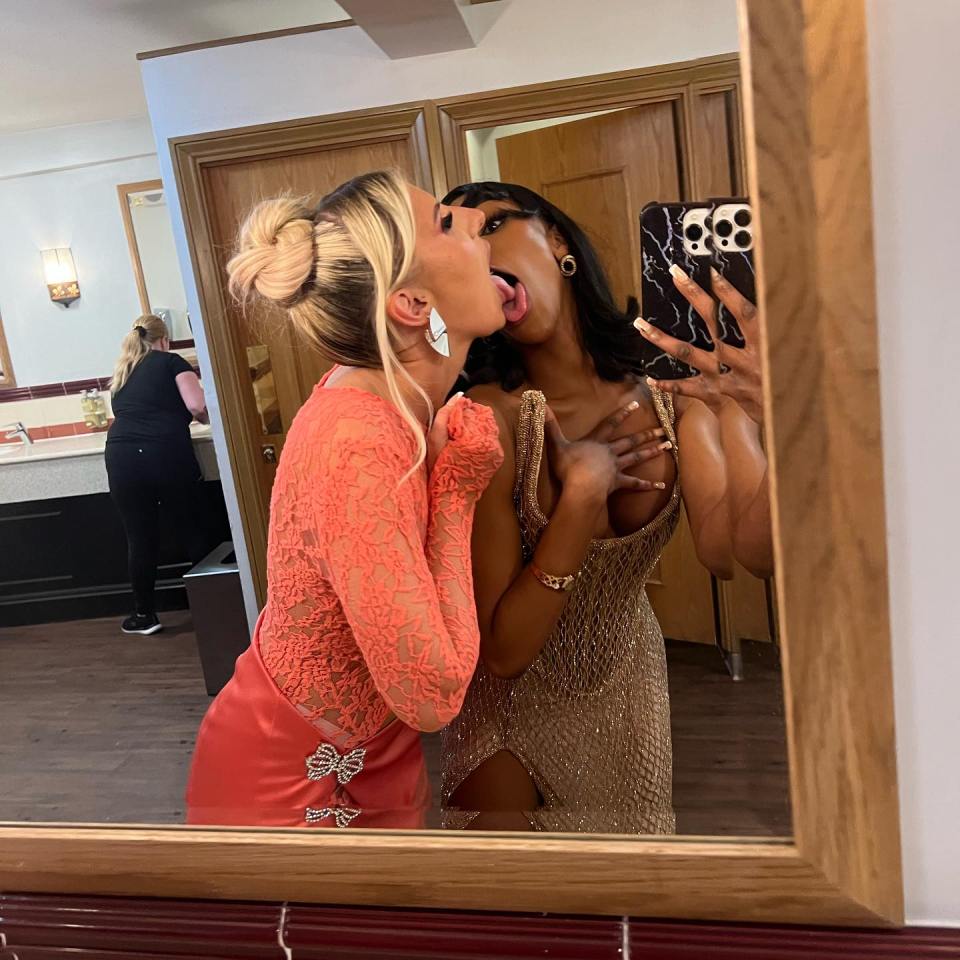 Chloe set tongues wagging as she made out with pal Mariam Musa