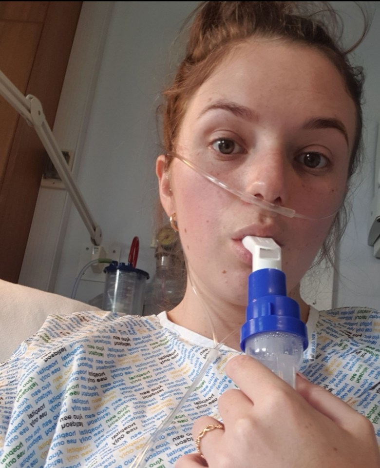 Rachael Stewart, 28, from Glasgow, started suffering from discomfort when breathing