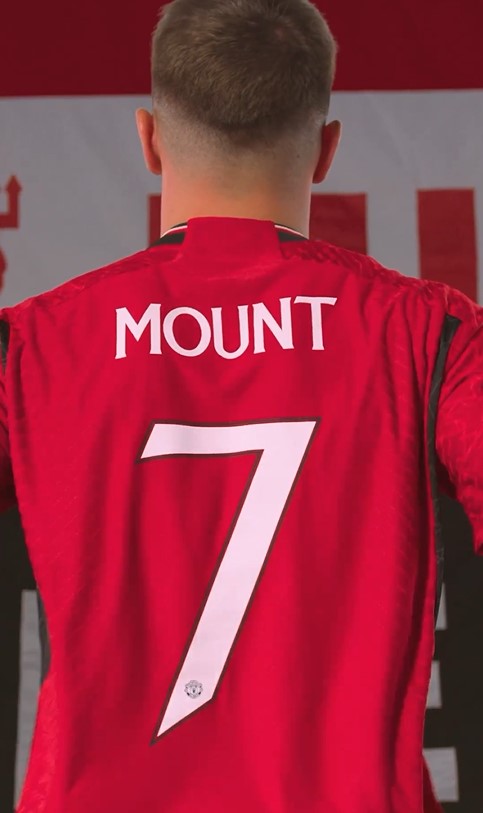 Mount has been handed the No7 shirt after joining Man Utd