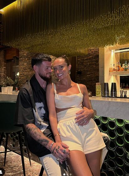 Megan McKenna looked stunning as she posed with her footballer fiance