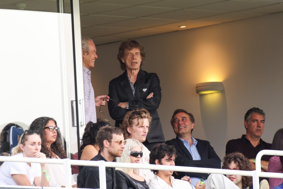 Jagger watched England take on Australia in the Fifth Ashes Test