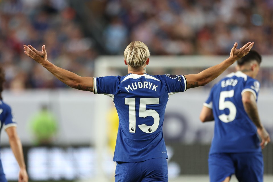 Mykhailo Mudryk scored his first goal for Chelsea against Brighton