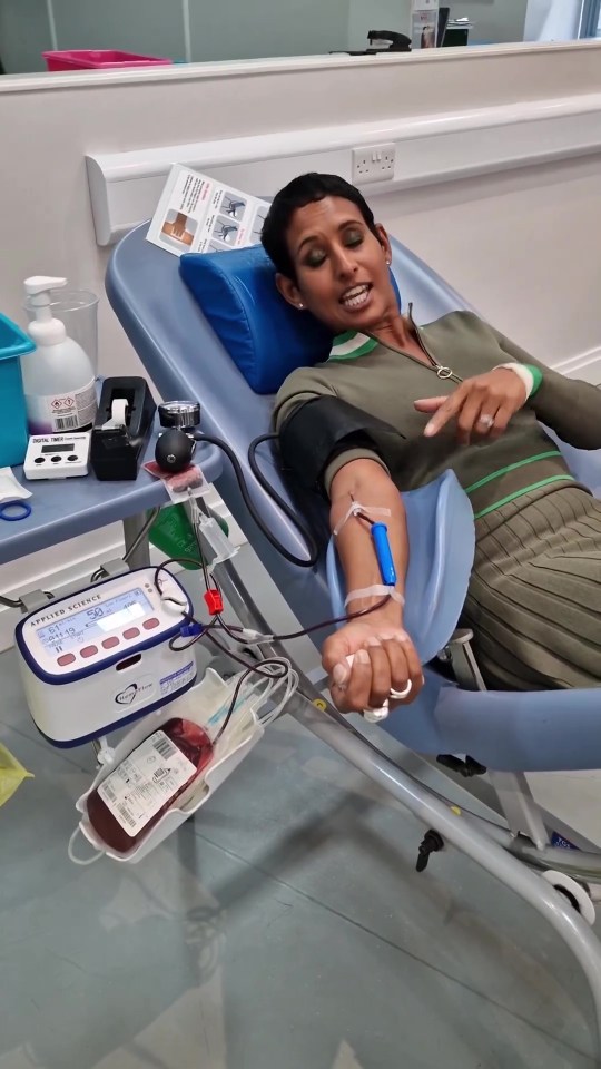 Naga donated blood after coming off air on Friday