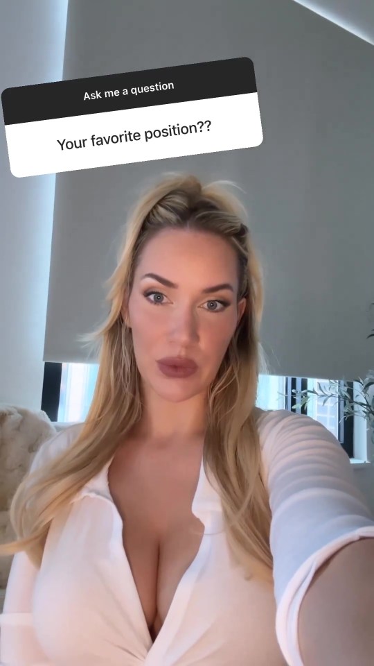 Paige Spiranac has revealed her favourite position