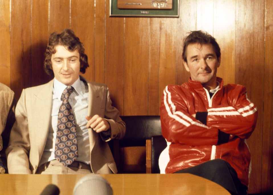 Francis becomes the first £1million footballer in a press conference alongside Brian Clough