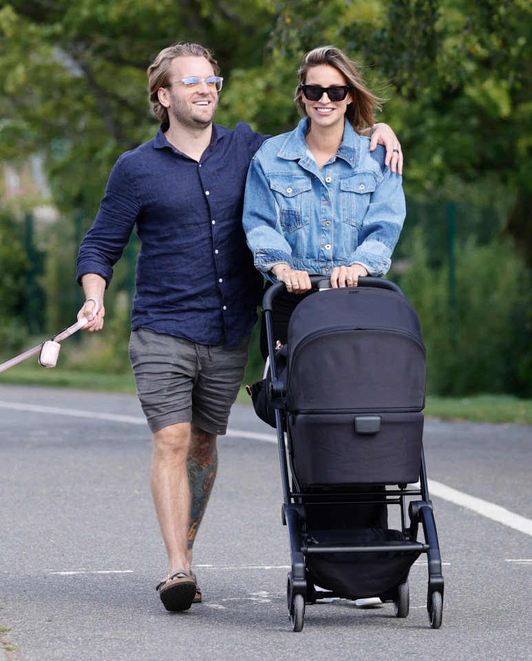 The couple enjoyed a stroll in the sunshine