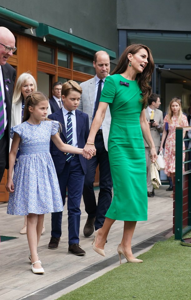 Charlotte and George attended with their mum and dad and sat in the Royal Box