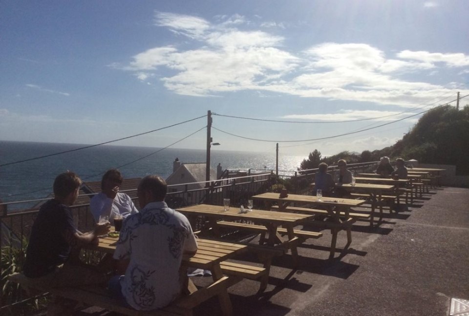 The pub overlooks Heybrook Beach